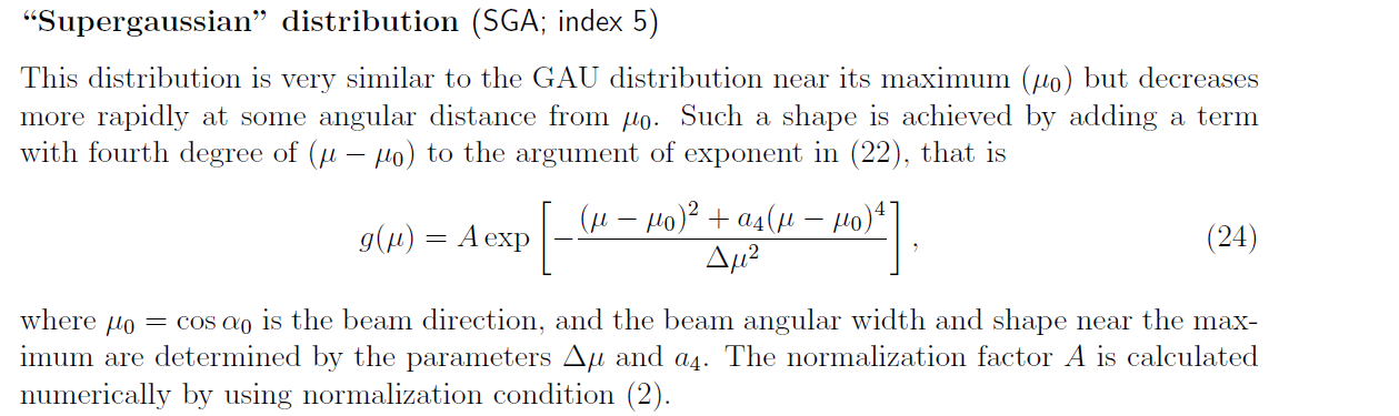 Super-Gaussian(SGA)