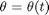 $\theta = \theta(t)$