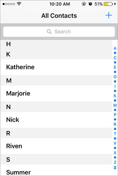Contacts List Image