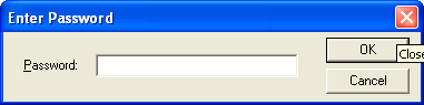 Enter Password Dialog Box 